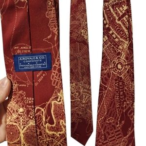 A. Royale & Co. Corporate Tie Map Of Mt. Ainslie Canberra, Australia